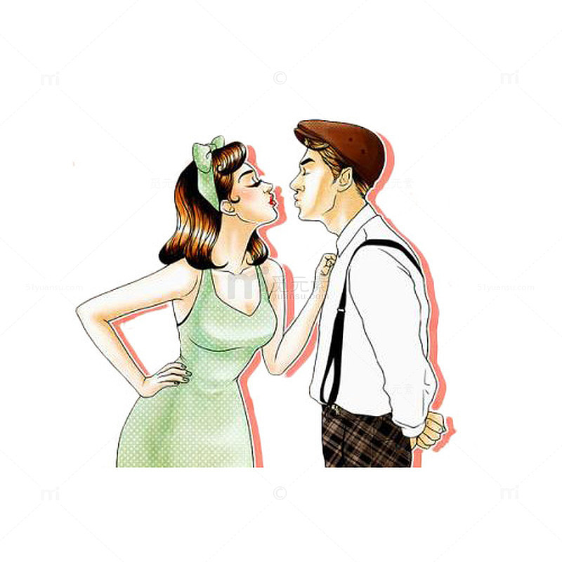手绘男人和女人