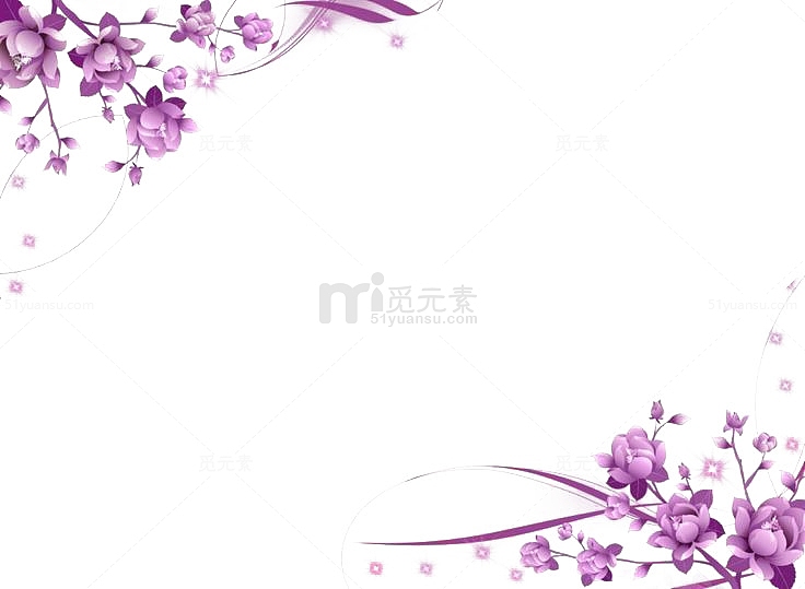 紫色花朵抽象装饰风格背景