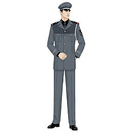 卡通穿制服的保安