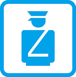 安保人员火车站的图标