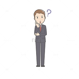 卡通人物男人思考