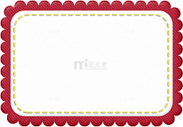 红色花边相框