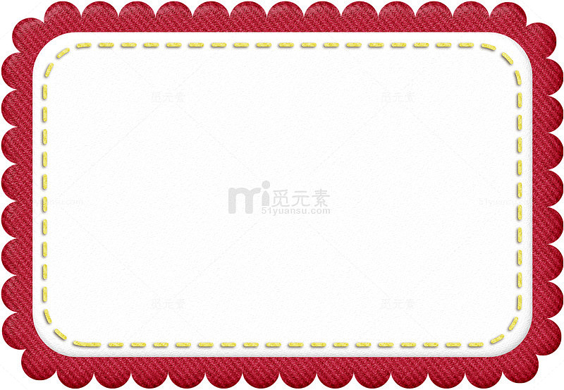 红色花边相框