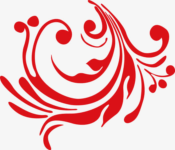 红色花纹素材免费下载_觅元素