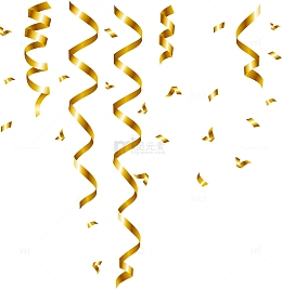 金色闪耀绸带