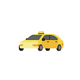 矢量黄色交通汽车