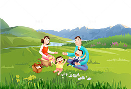 春天亲子旅行海报