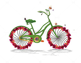 花朵自行车