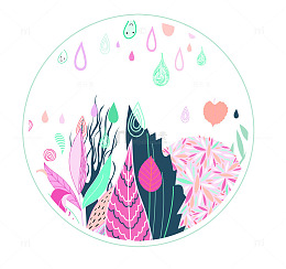 二十四节气谷雨传统节日海报