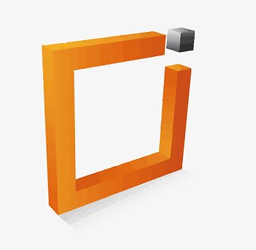 矢量3d正方形框架