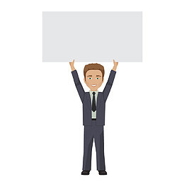 卡通装饰人物介绍海报设计职业男