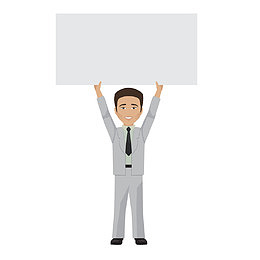 卡通装饰人物介绍海报设计职业男