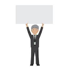 卡通装饰人物介绍海报设计职业男