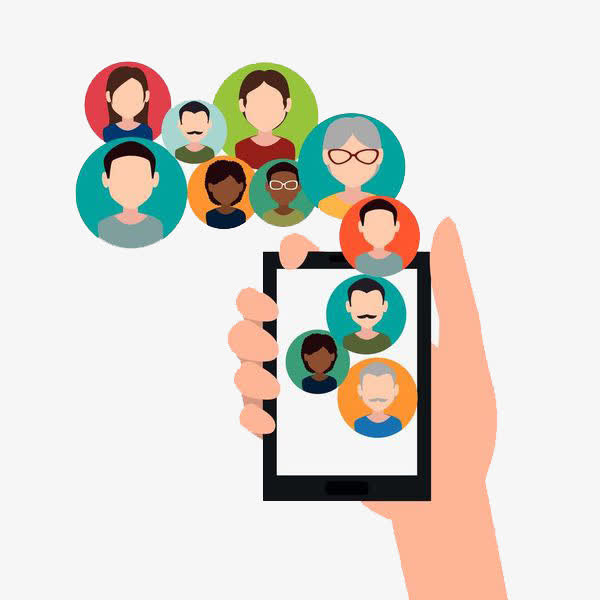 白色屏幕里的联系人头像