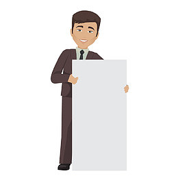 卡通装饰人物介绍海报设计职业男