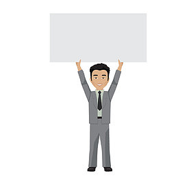 卡通装饰人物介绍海报设计职业男