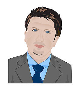 西装商务男士卡通头像图案