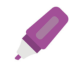 扁平化记号笔矢量素材