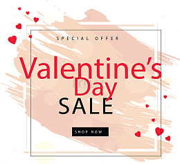 肉粉色笔刷涂鸦促销海报