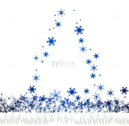 冬日蓝色圣诞雪地