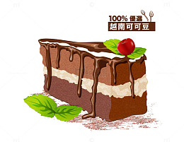 卡通手绘巧克力蛋糕