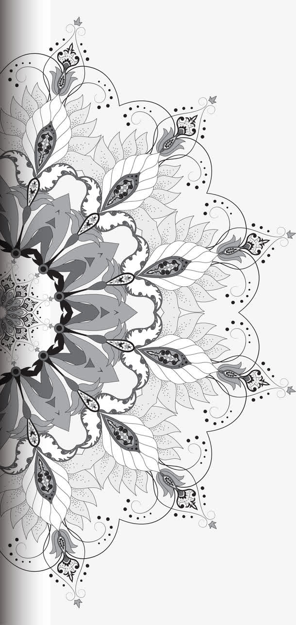 黑色中国风花纹