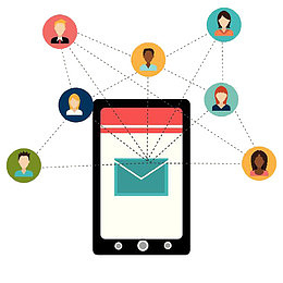 智能手机上的信息发送图