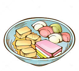 卡通火锅食材免抠图