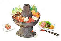 四川美味火锅食材