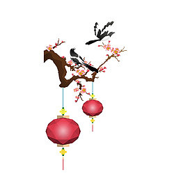 彩色吉祥春节元素