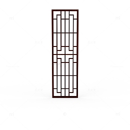 长形对称复古镂空棕色古典中式花
