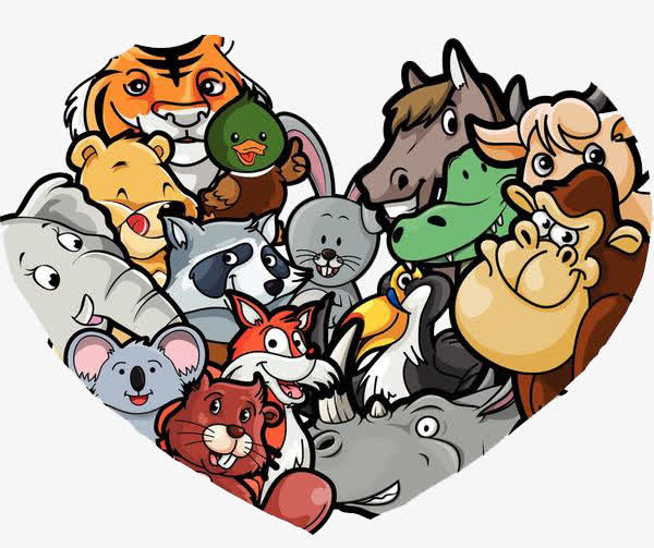 拥挤的森林动物头像