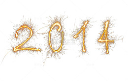 绽放的2014烟花