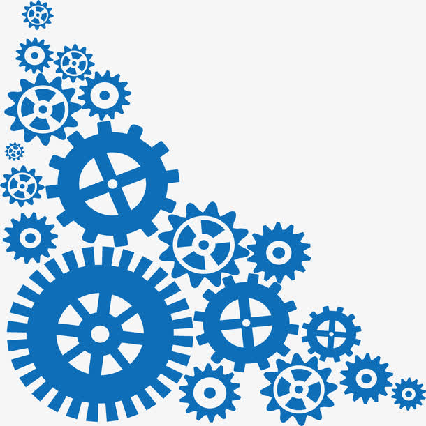 蓝色的齿轮花纹