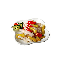白色辣辣的鸡爪免扣png