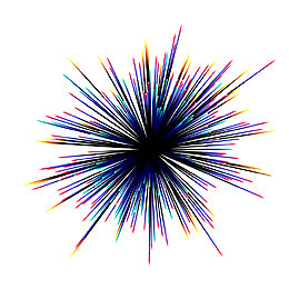 光彩夺目矢量彩色光线射线烟花