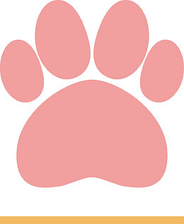 卡通可爱猫爪印图标矢量图