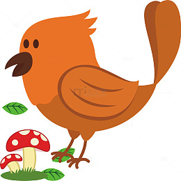 卡通动物大公鸡插画矢量素材