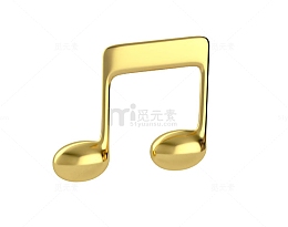 古典立体金色音符