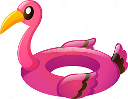 儿童节紫色小鸟游泳圈