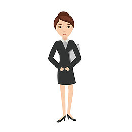 手绘卡通女老师装饰海报设计pp