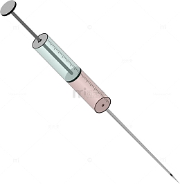 手绘注射器