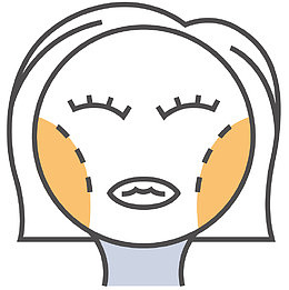 瘦脸卡通矢量整形图标