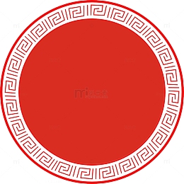 红色中国风古典圆圈