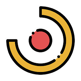 黄色手绘圆环数据分析