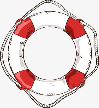 红色卡通游泳圈