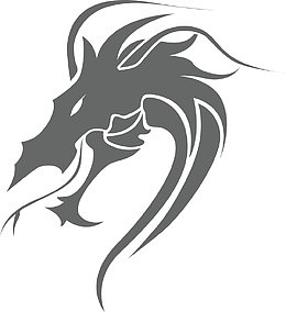 创意简笔龙边框龙状