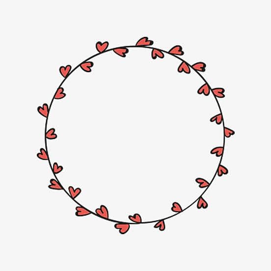 红色爱心圆环装饰