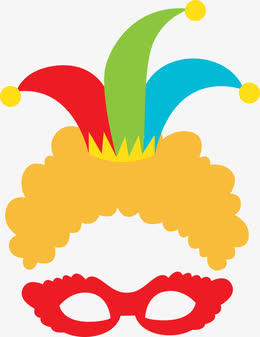 金发可爱小丑假发