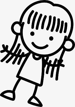 微笑线条可爱女孩